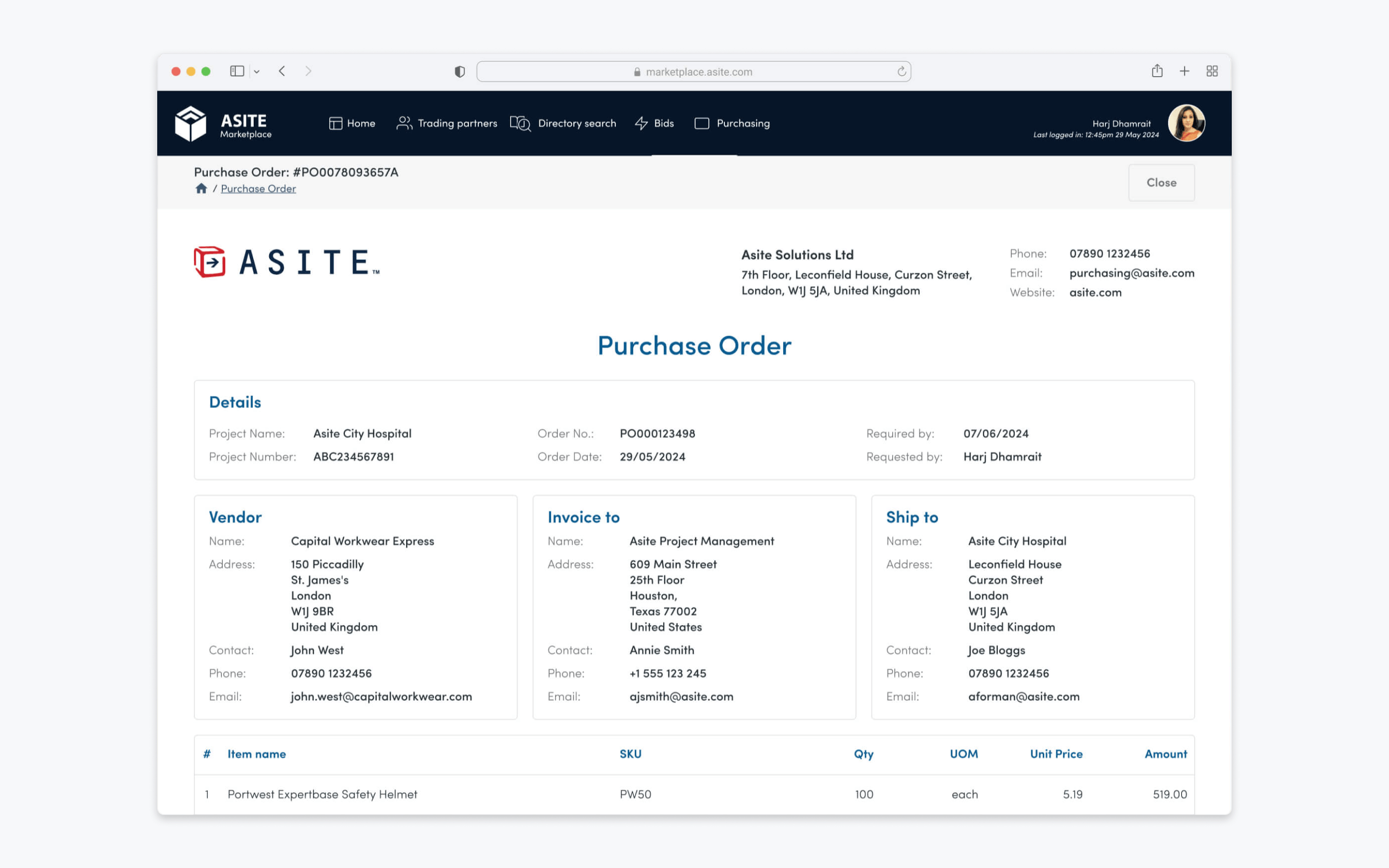 wi-Q mobile ordering interface